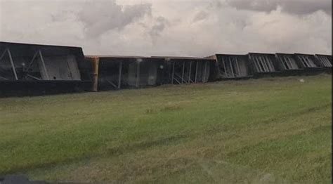 ap tracking system|High winds, possibly from a tornado, derail 43 train cars in North .